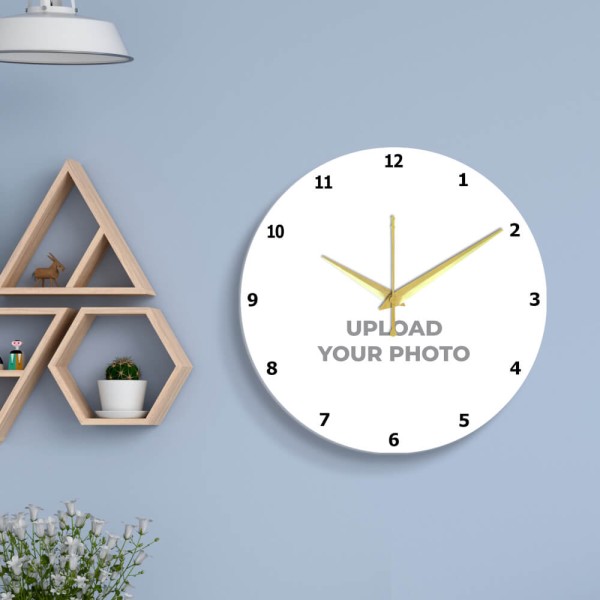 Custom Simple Circle Shaped Photo Wall Clock