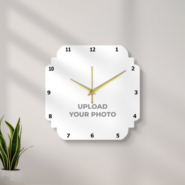 Custom Symmetrically Shaped Photo Wall Clock