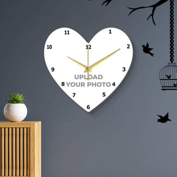 Custom Heart Shapped Wall Clock