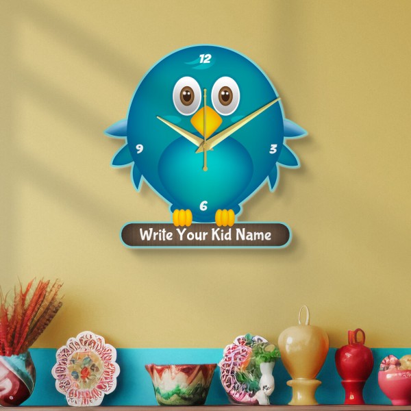 Custom Cute Owl Clock Design Photo Wall Clock