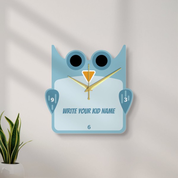 Custom Owl Shaped Clock Design Photo Wall Clock