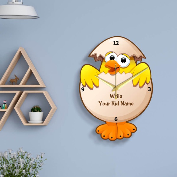 Custom Cute Baby Bird Clock Design Photo Wall Clock