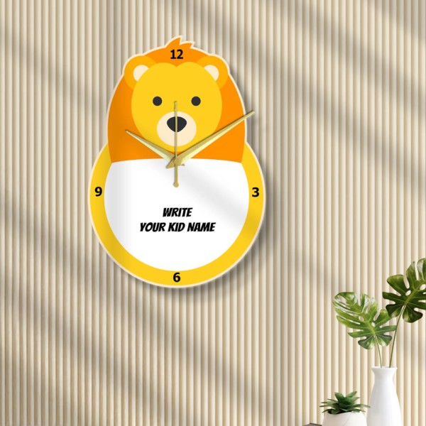 Custom Innocent Lion Clock Design Photo Wall Clock