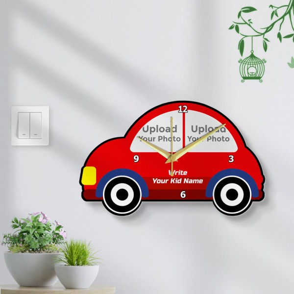 Custom Toy Car Clock Design Photo Wall Clock