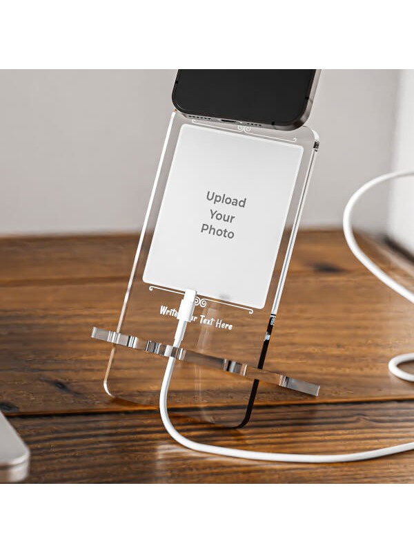 Personalized Acrylic Photo Phone Stand with your photo printing