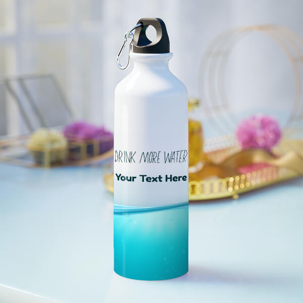 Custom Water wave design with your text on sipper-Printshoppy Sipper Bottles
