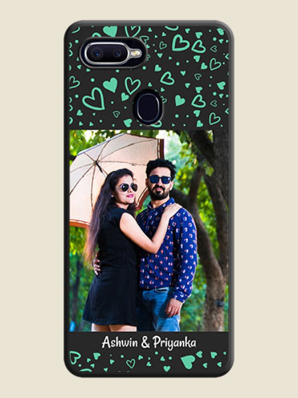 Custom Sea Green Indefinite Love Pattern on Photo on Space Black Soft Matte Mobile Cover - Oppo A12