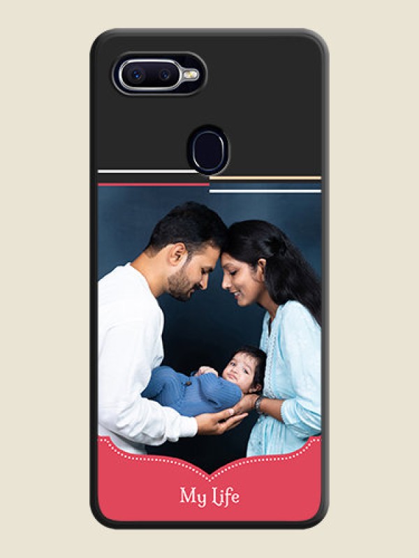 Custom Classic Plain Design with Name on Photo on Space Black Soft Matte Phone Cover - Oppo A12