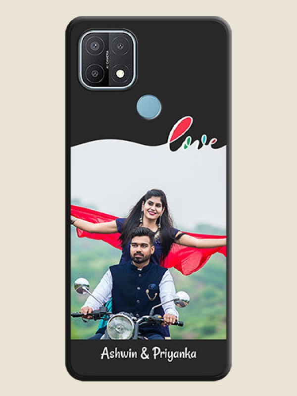 Custom Fall in Love Pattern with Picture on Photo on Space Black Soft Matte Mobile Case - Oppo A15