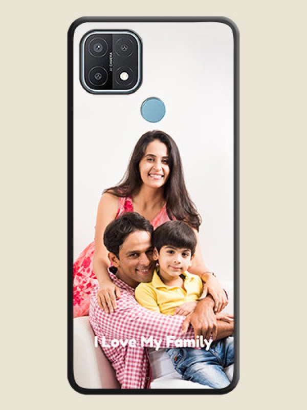 Custom Full Single Pic Upload With Text On Space Black Personalized Soft Matte Phone Covers -Oppo A15