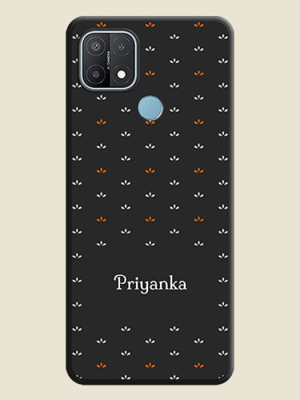 Custom Simple Pattern With Custom Text On Space Black Personalized Soft Matte Phone Covers -Oppo A15