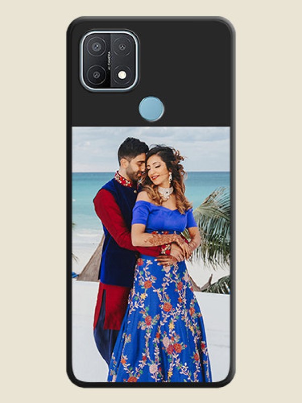 Custom Image Upload With Space Black Color On Custom Soft Matte Mobile Back Cover - Oppo A15