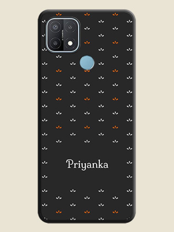 Custom Simple Pattern With Custom Text On Space Black Personalized Soft Matte Phone Covers -Oppo A15S