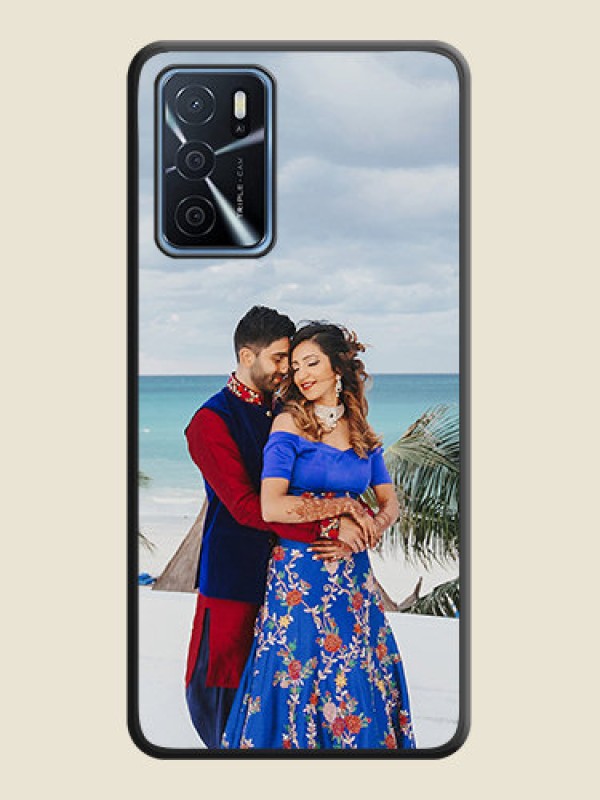 Custom Full Single Pic Upload On Space Black Personalized Soft Matte Phone Covers -Oppo A16