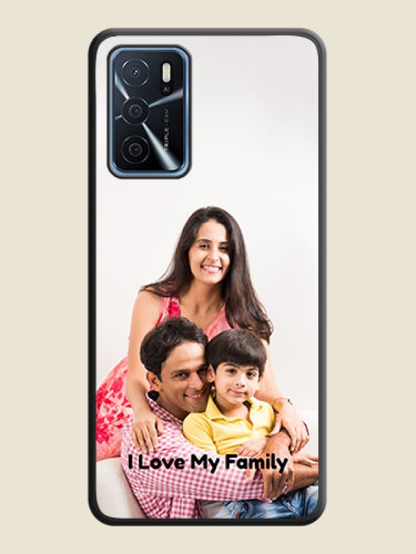 Custom Full Single Pic Upload With Text On Space Black Personalized Soft Matte Phone Covers -Oppo A16