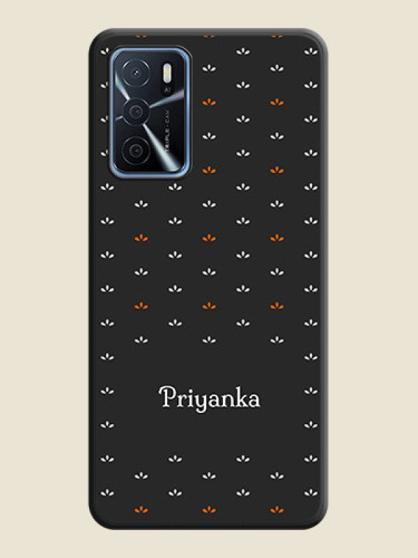 Custom Simple Pattern With Custom Text On Space Black Personalized Soft Matte Phone Covers -Oppo A16
