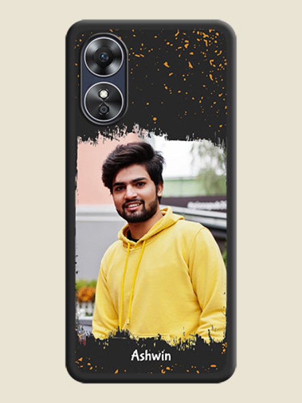 Custom Spray Free Design on Photo on Space Black Soft Matte Phone Cover - Oppo A17