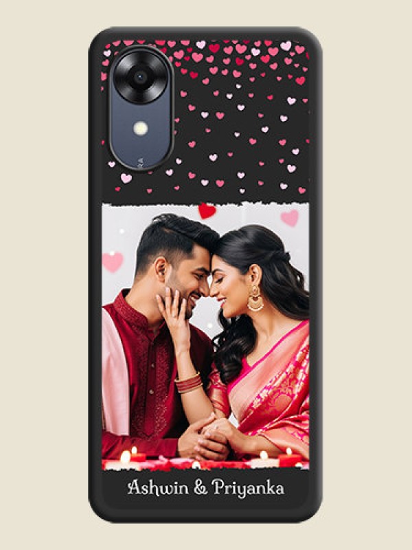 Custom Fall in Love with Your Partner  on Photo on Space Black Soft Matte Phone Cover - Oppo A17k