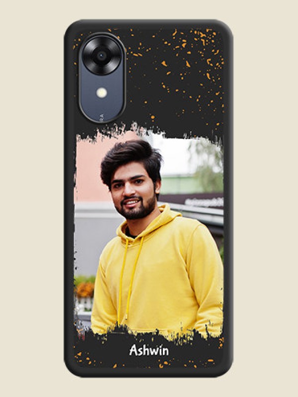 Custom Spray Free Design on Photo on Space Black Soft Matte Phone Cover - Oppo A17k