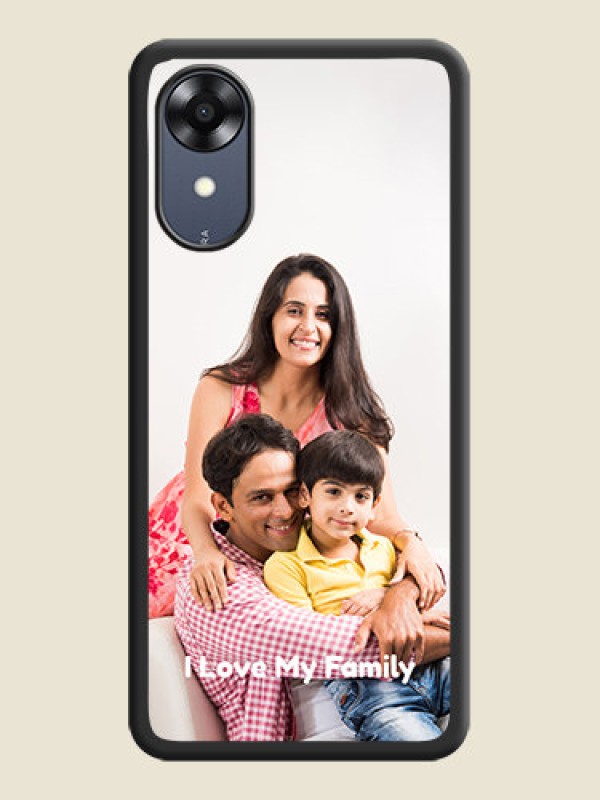 Custom Full Single Pic Upload With Text On Space Black Personalized Soft Matte Phone Covers -Oppo A17K