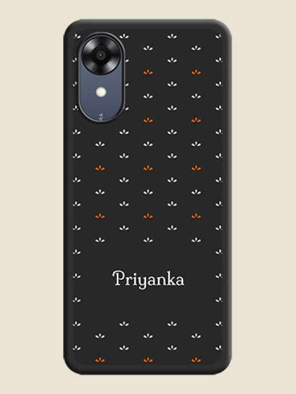 Custom Simple Pattern With Custom Text On Space Black Personalized Soft Matte Phone Covers -Oppo A17K
