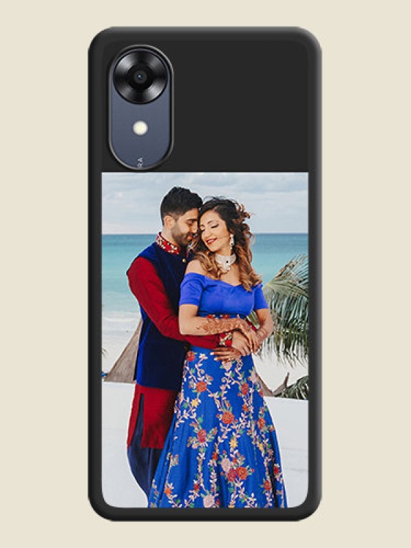 Custom Image Upload With Space Black Color On Custom Soft Matte Mobile Back Cover - Oppo A17K
