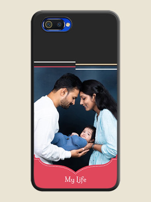 Custom Classic Plain Design with Name on Photo on Space Black Soft Matte Phone Cover - Oppo A1k