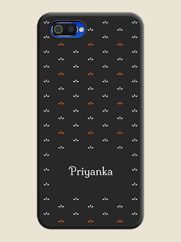 Custom Simple Pattern With Custom Text On Space Black Personalized Soft Matte Phone Covers -Oppo A1K