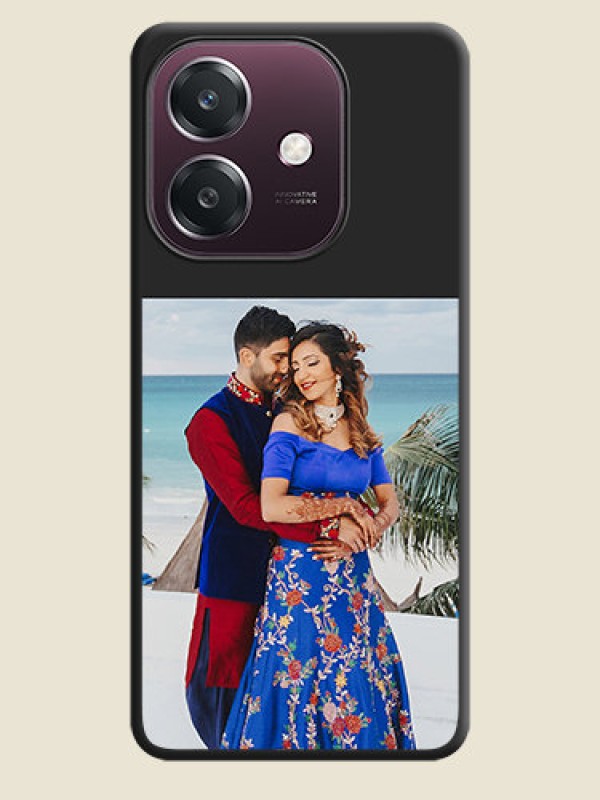 Custom Image Upload With Space Black Color On Custom Soft Matte Mobile Back Cover - Oppo A3 5G