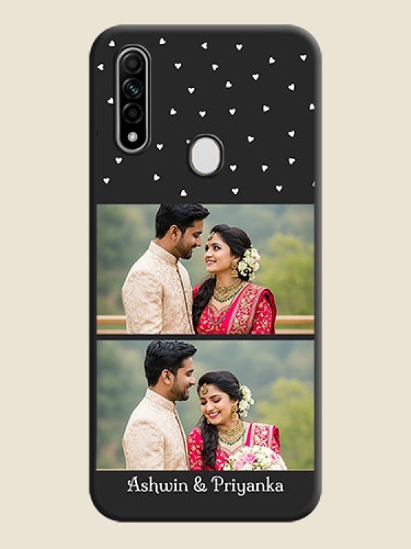 Custom Miniature Love Symbols with Name on Space Black Custom Soft Matte Back Cover - Oppo A31