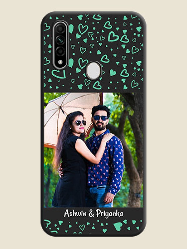 Custom Sea Green Indefinite Love Pattern - Photo on Space Black Soft Matte Mobile Cover - Oppo A31