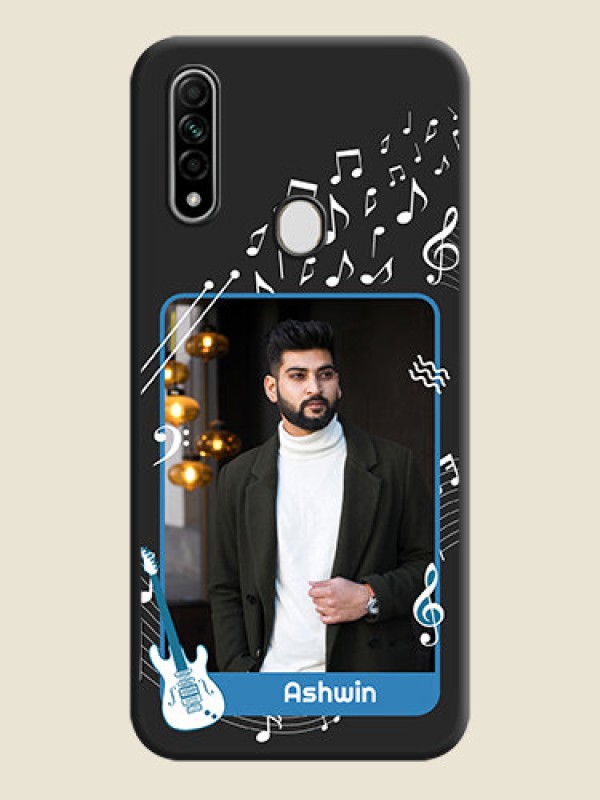 Custom Musical Theme Design with Text - Photo on Space Black Soft Matte Mobile Case - Oppo A31