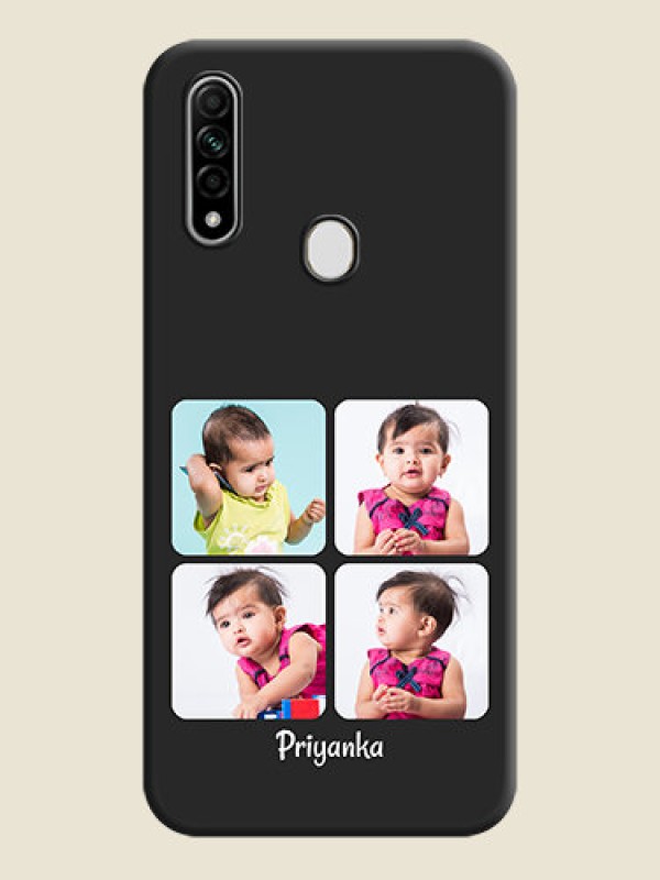 Custom Floral Art with 6 Image Holder - Photo on Space Black Soft Matte Mobile Case - Oppo A31