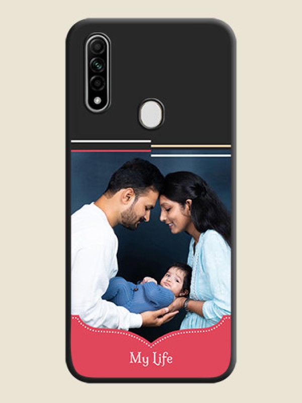 Custom Classic Plain Design with Name - Photo on Space Black Soft Matte Phone Cover - Oppo A31