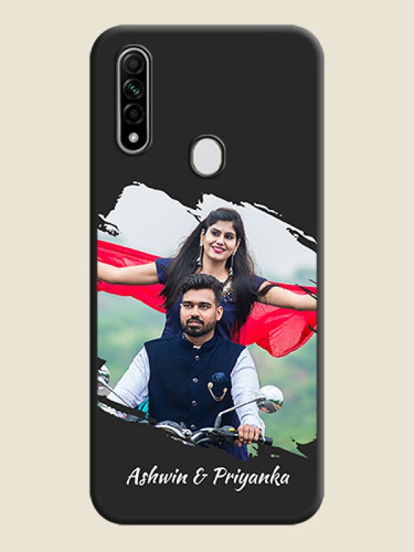 Custom Grunge Brush Strokes - Photo on Space Black Soft Matte Back Cover - Oppo A31