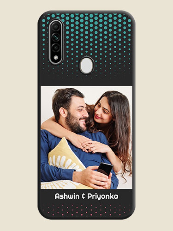 Custom Faded Dots with Grunge Photo Frame and Text on Space Black Custom Soft Matte Phone Cases - Oppo A31