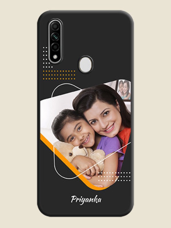 Custom Yellow Triangle - Photo on Space Black Soft Matte Phone Cover - Oppo A31