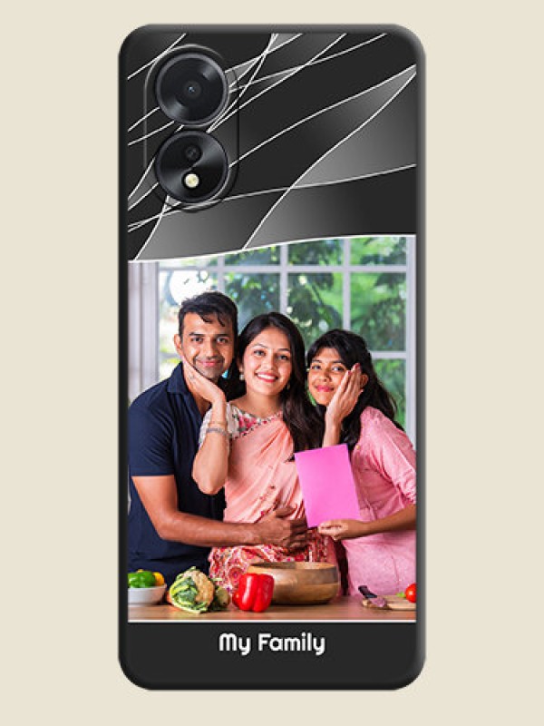 Custom Mixed Wave Lines - Photo on Space Black Soft Matte Mobile Cover - Oppo A38