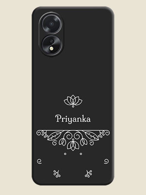 Custom Lotus Garden Custom Text On Space Black Personalized Soft Matte Phone Covers - Oppo A38