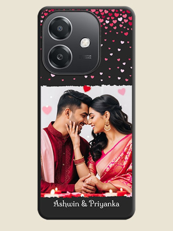 Custom Fall in Love with Your Partner on Photo On Space Black Custom Soft Matte Mobile Back Cover - Oppo A3X 5G