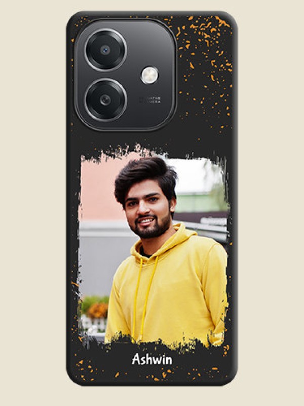 Custom Spray Free Design on Photo On Space Black Custom Soft Matte Mobile Back Cover - Oppo A3X 5G