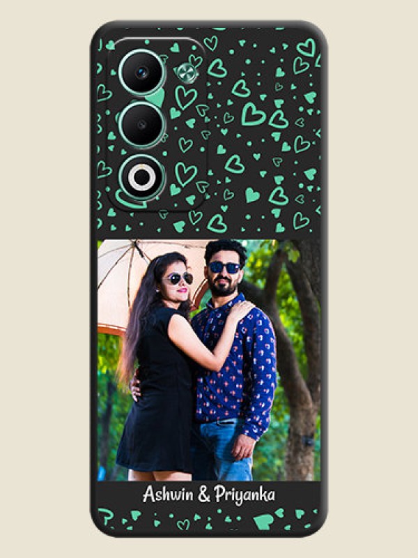 Custom Sea Green Indefinite Love Pattern on Photo On Space Black Custom Soft Matte Mobile Back Cover - Oppo A5 5G