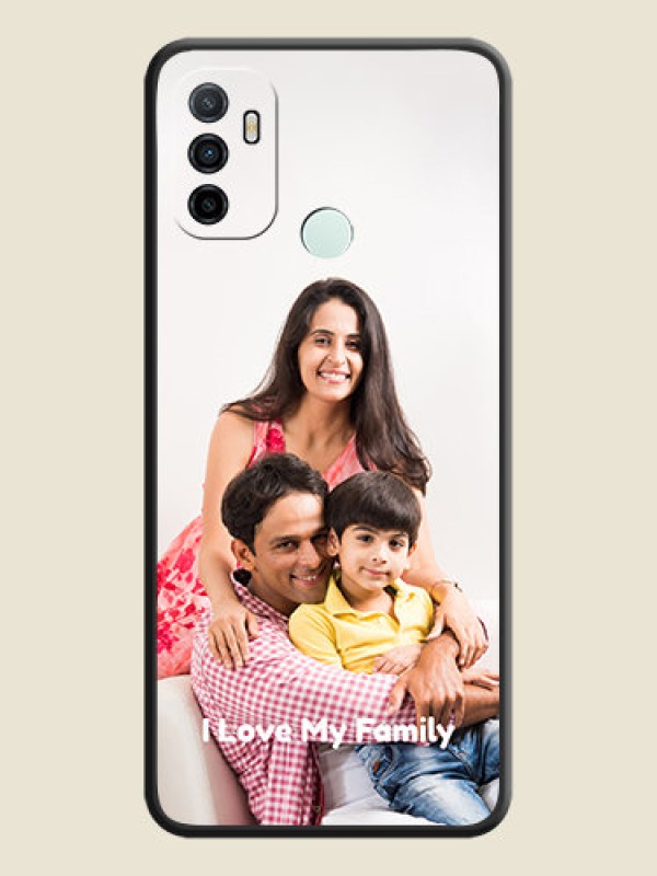 Custom Full Single Pic Upload With Text On Space Black Personalized Soft Matte Phone Covers -Oppo A53