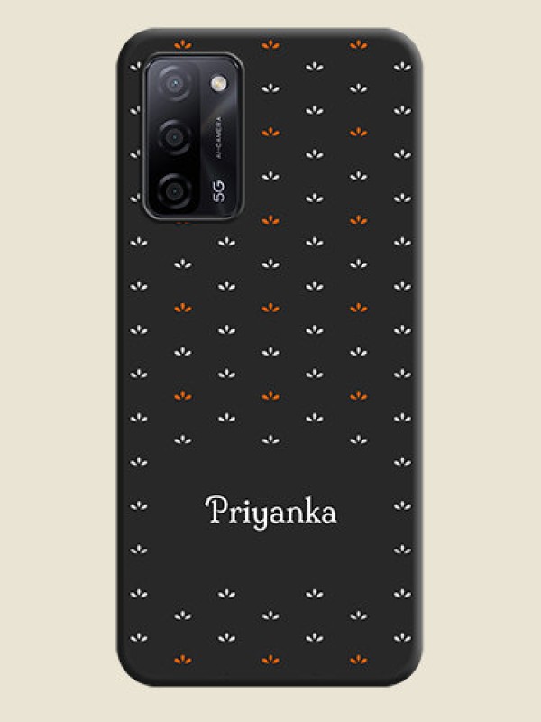 Custom Simple Pattern With Custom Text On Space Black Personalized Soft Matte Phone Covers -Oppo A53S 5G