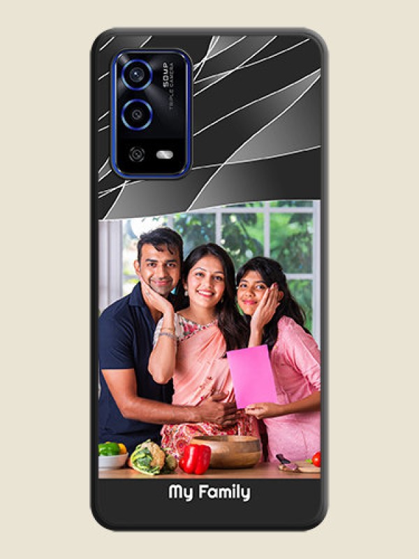 Custom Mixed Wave Lines on Photo on Space Black Soft Matte Mobile Cover - Oppo A55