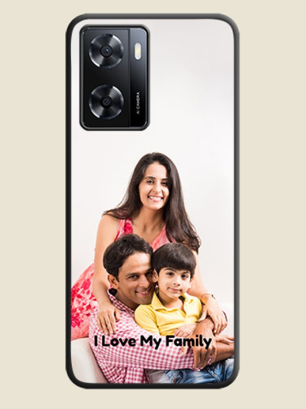 Custom Full Single Pic Upload With Text On Space Black Personalized Soft Matte Phone Covers -Oppo A57 2022