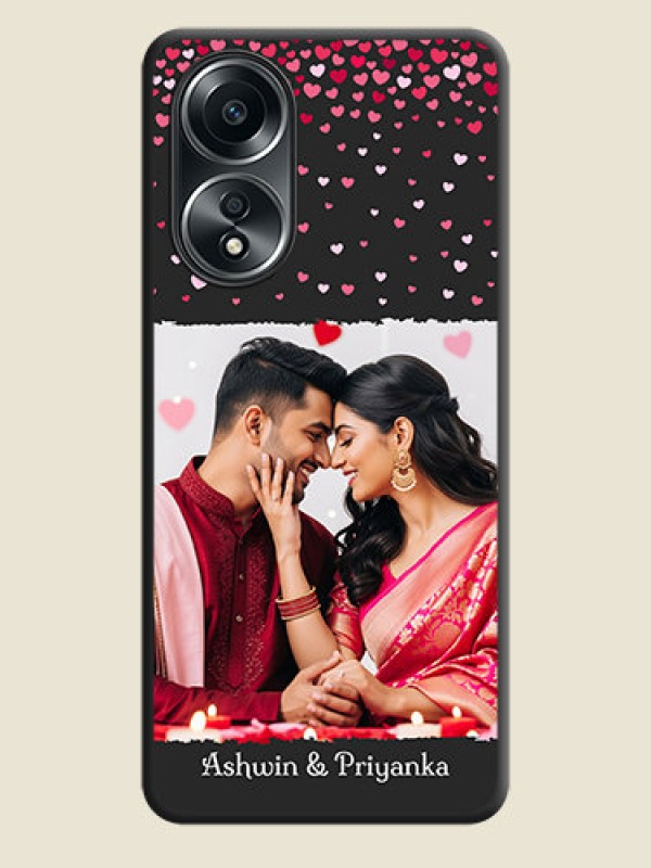 Custom Fall in Love with Your Partner - Photo on Space Black Soft Matte Phone Cover - Oppo A58