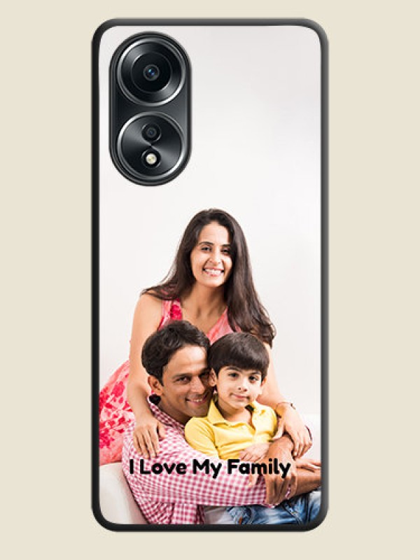 Custom Full Single Pic Upload With Text On Space Black Personalized Soft Matte Phone Covers - Oppo A58
