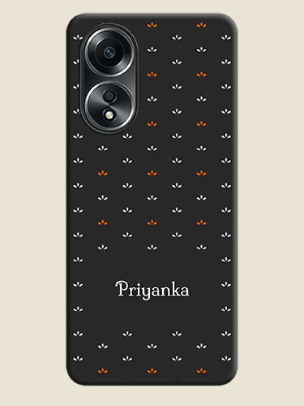 Custom Simple Pattern With Custom Text On Space Black Personalized Soft Matte Phone Covers - Oppo A58