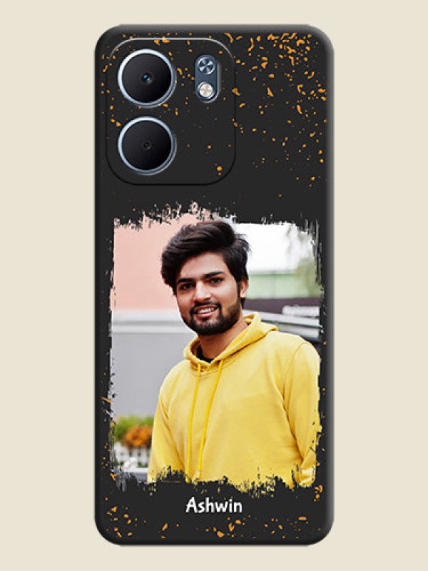 Custom Spray Free Design on Photo On Space Black Custom Soft Matte Mobile Back Cover - Oppo A5X 4G